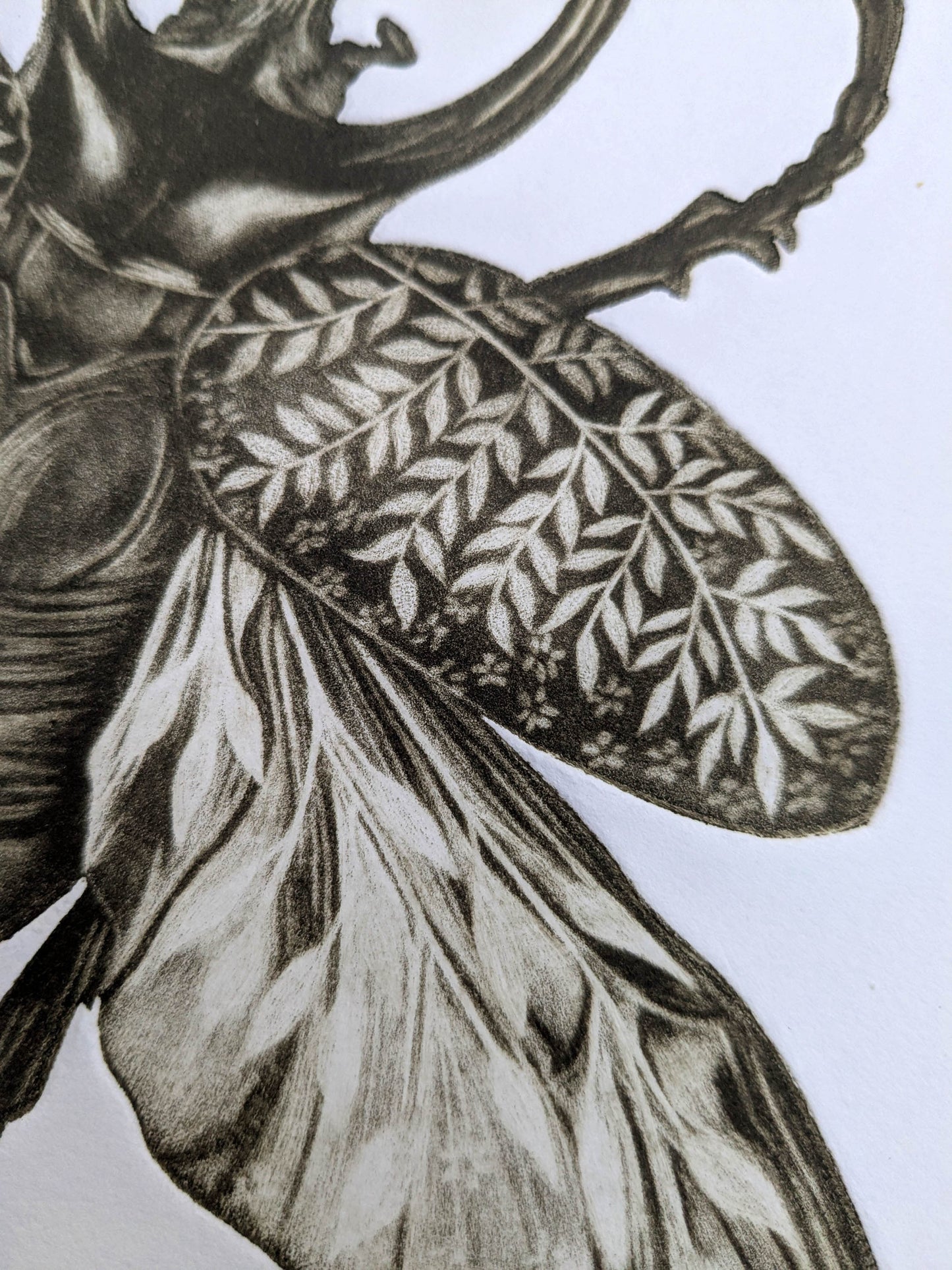 Forest Herald - Original Mezzotint and Debossing