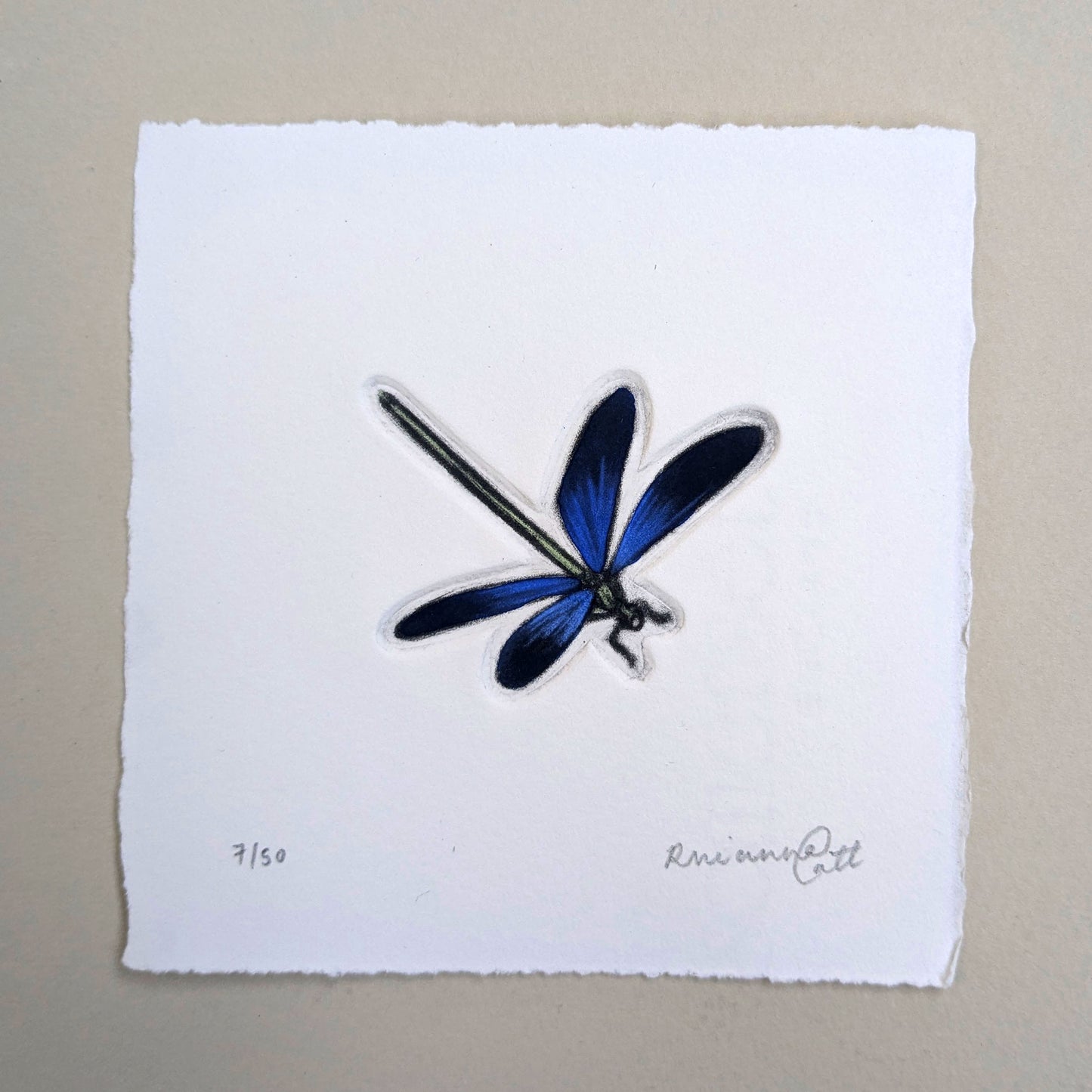 The Flight - Original Hand-Finished Mezzotint and Debossing