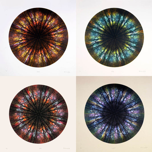 Dawn, Day, Dusk & Night – Complete Quadriptych Set (4 Screenprints)