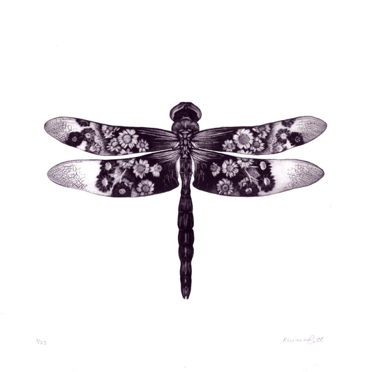 Living Veil - Original Mezzotint, Engraving and Debossing