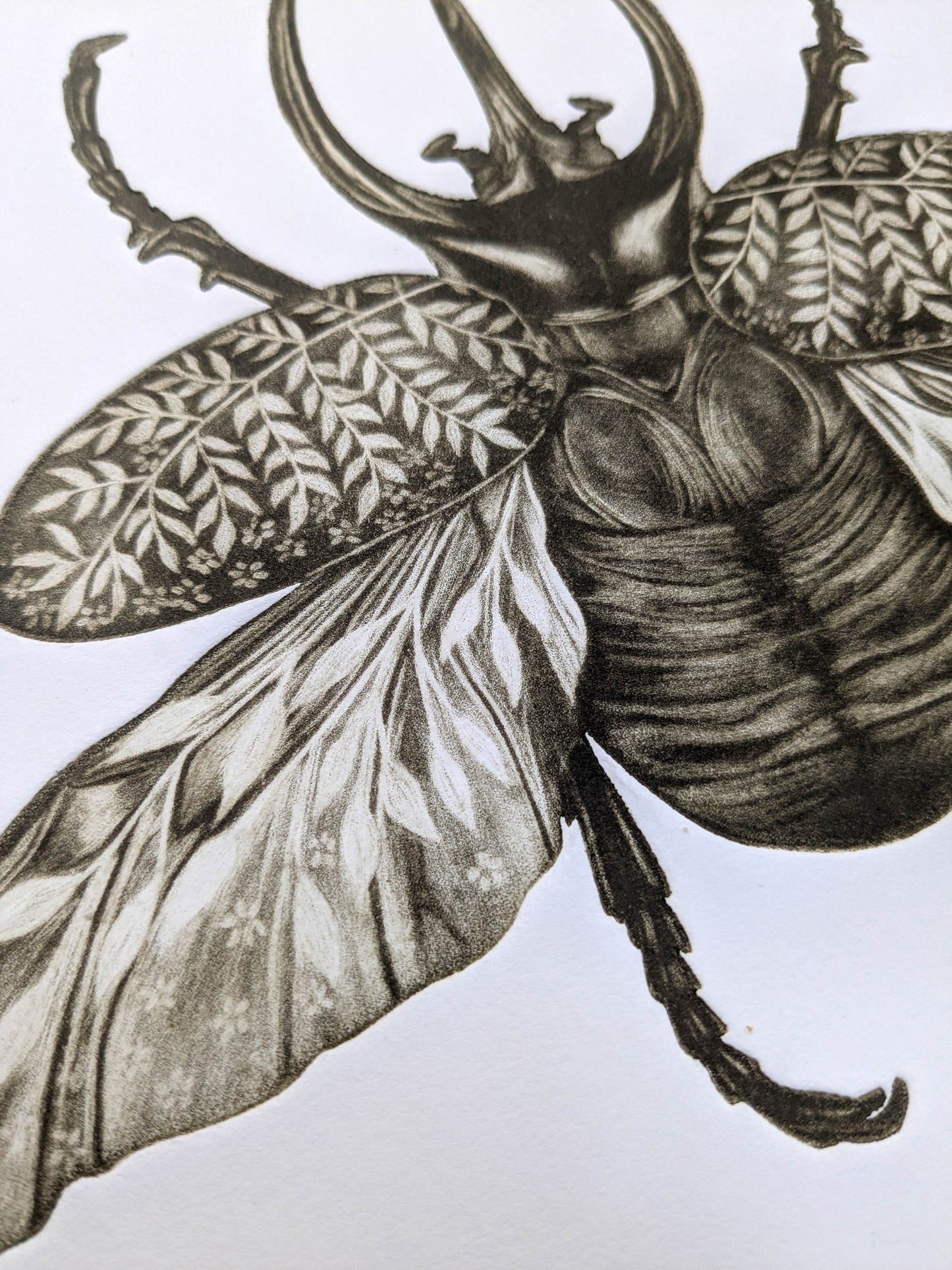 Forest Herald - Original Mezzotint and Debossing