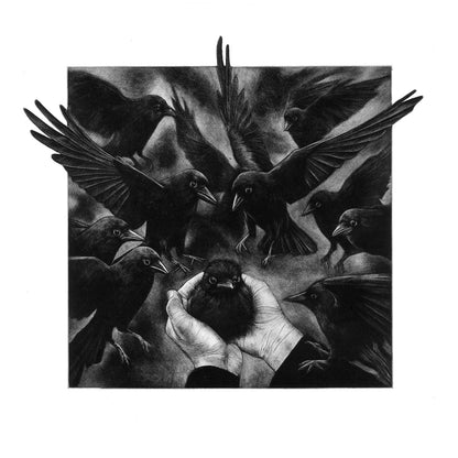 In Their Keeping - Original Mezzotint and Debossing