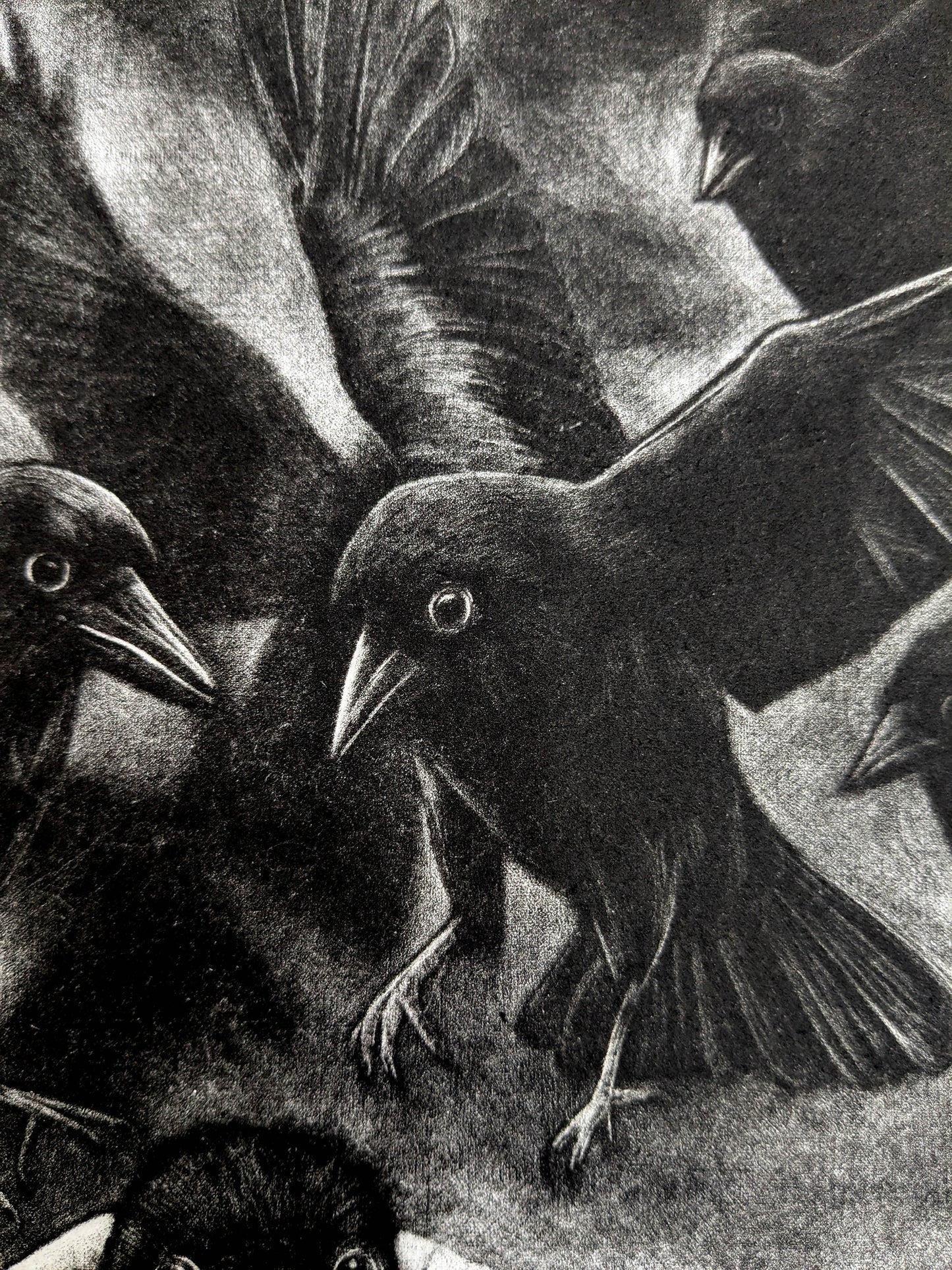 In Their Keeping - Original Mezzotint and Debossing