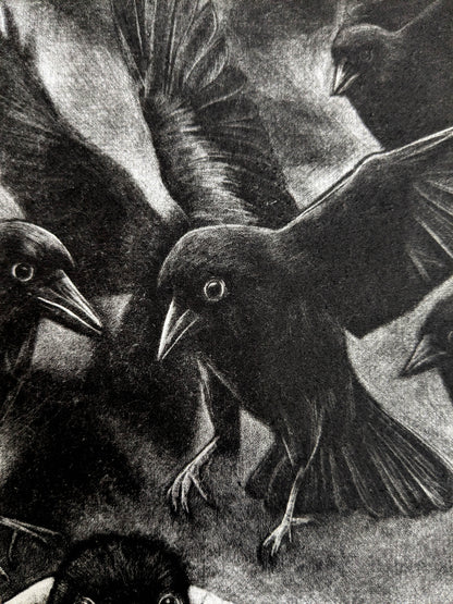In Their Keeping - Original Mezzotint and Debossing