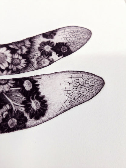 Living Veil - Original Mezzotint, Engraving and Debossing