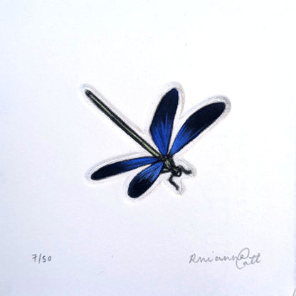 The Flight - Original Hand-Finished Mezzotint and Debossing