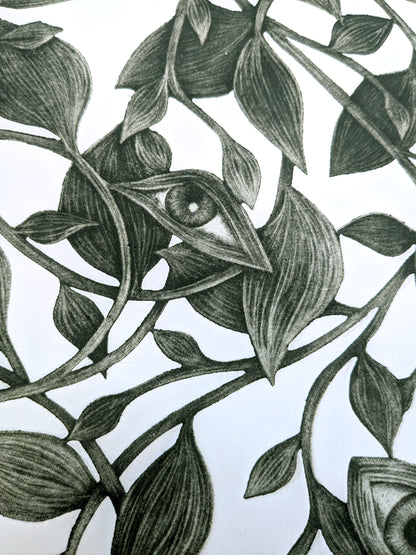 What the Leaves Remember - Limited Edition Mezzotint and Embossing