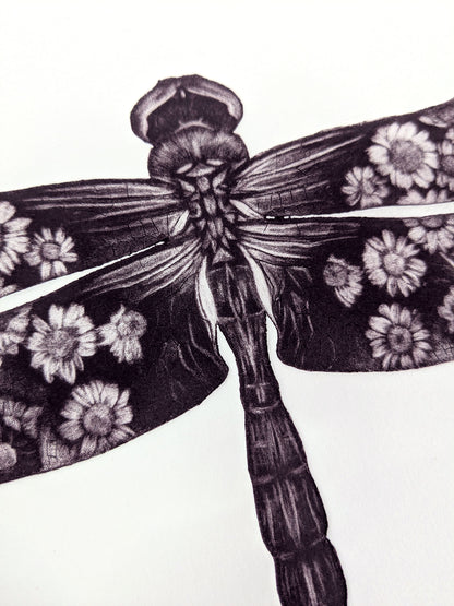 Living Veil - Original Mezzotint, Engraving and Debossing