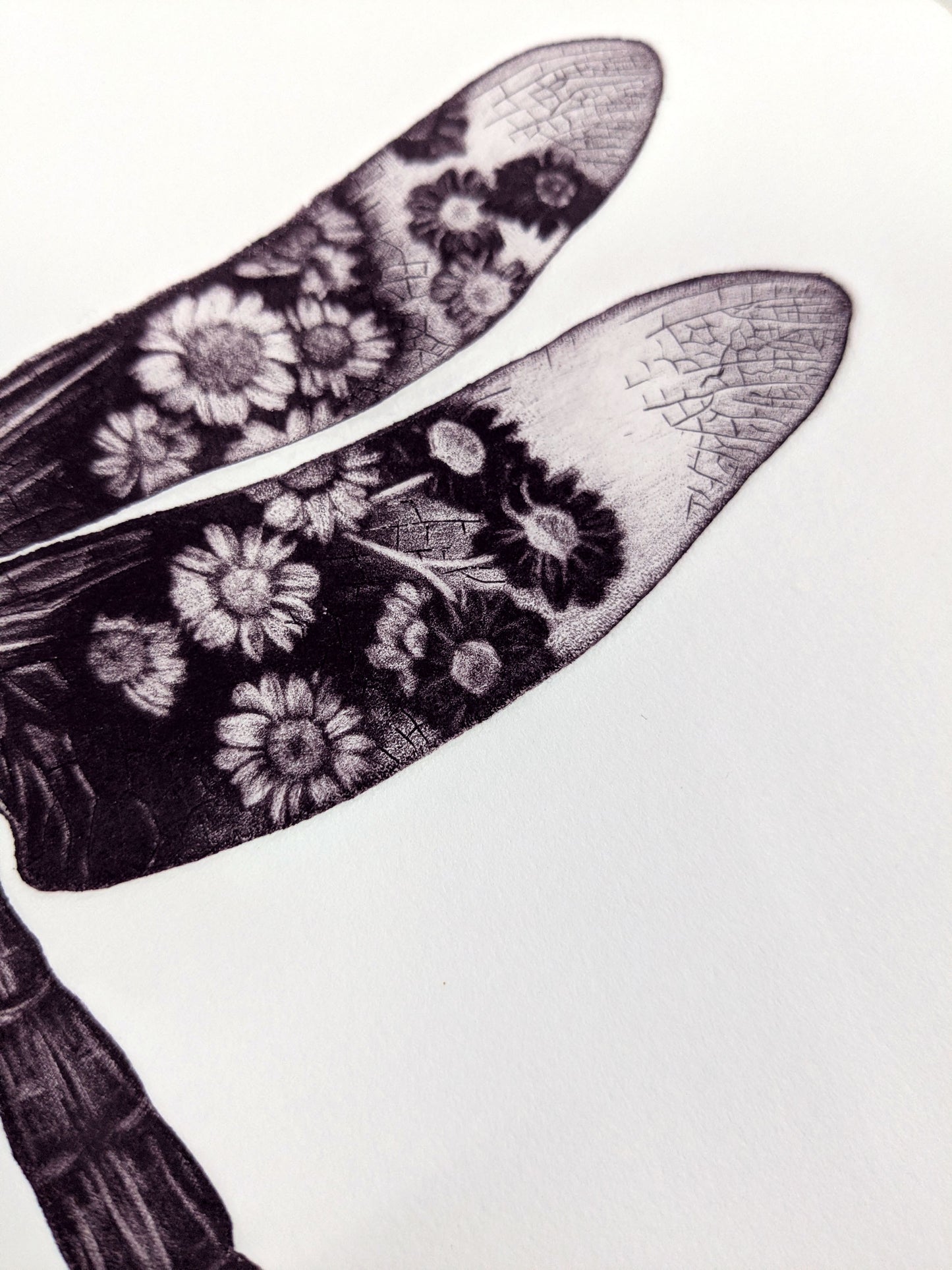 Living Veil - Original Mezzotint, Engraving and Debossing